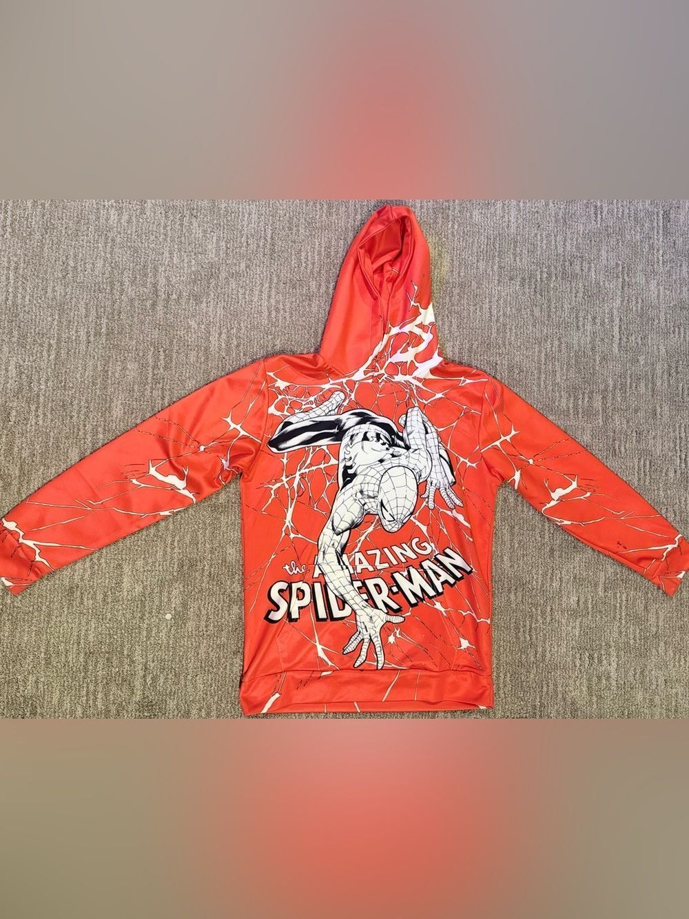 Kids The Amazing Spider-Man Red Graphic Hoodie